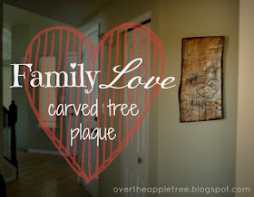 Family Love Tree Carving >> Over The Apple Tree