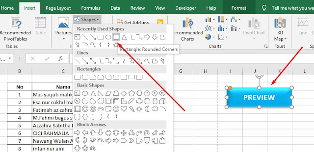 Membuat Tombol Print Preview Di Excel