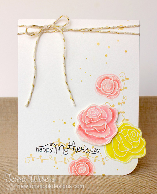 Mother's Day Rose card by Tessa Wise for Newton's Nook Designs | Love Grows