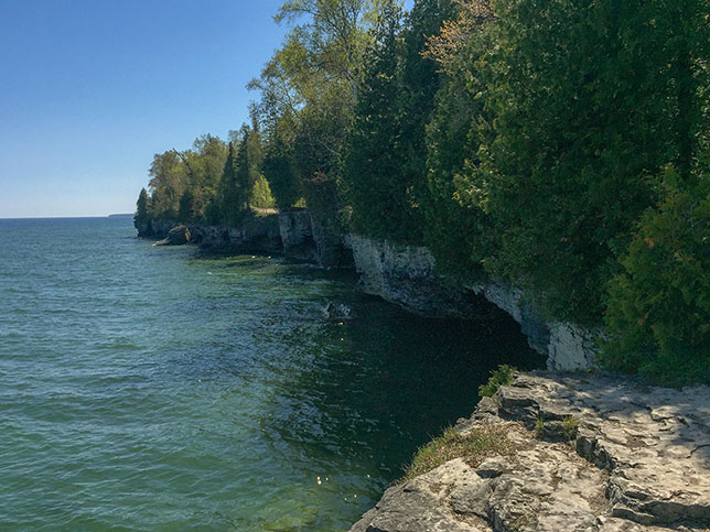 Wisconsin Explorer Hiking The Black Trail At Cave Point In Door