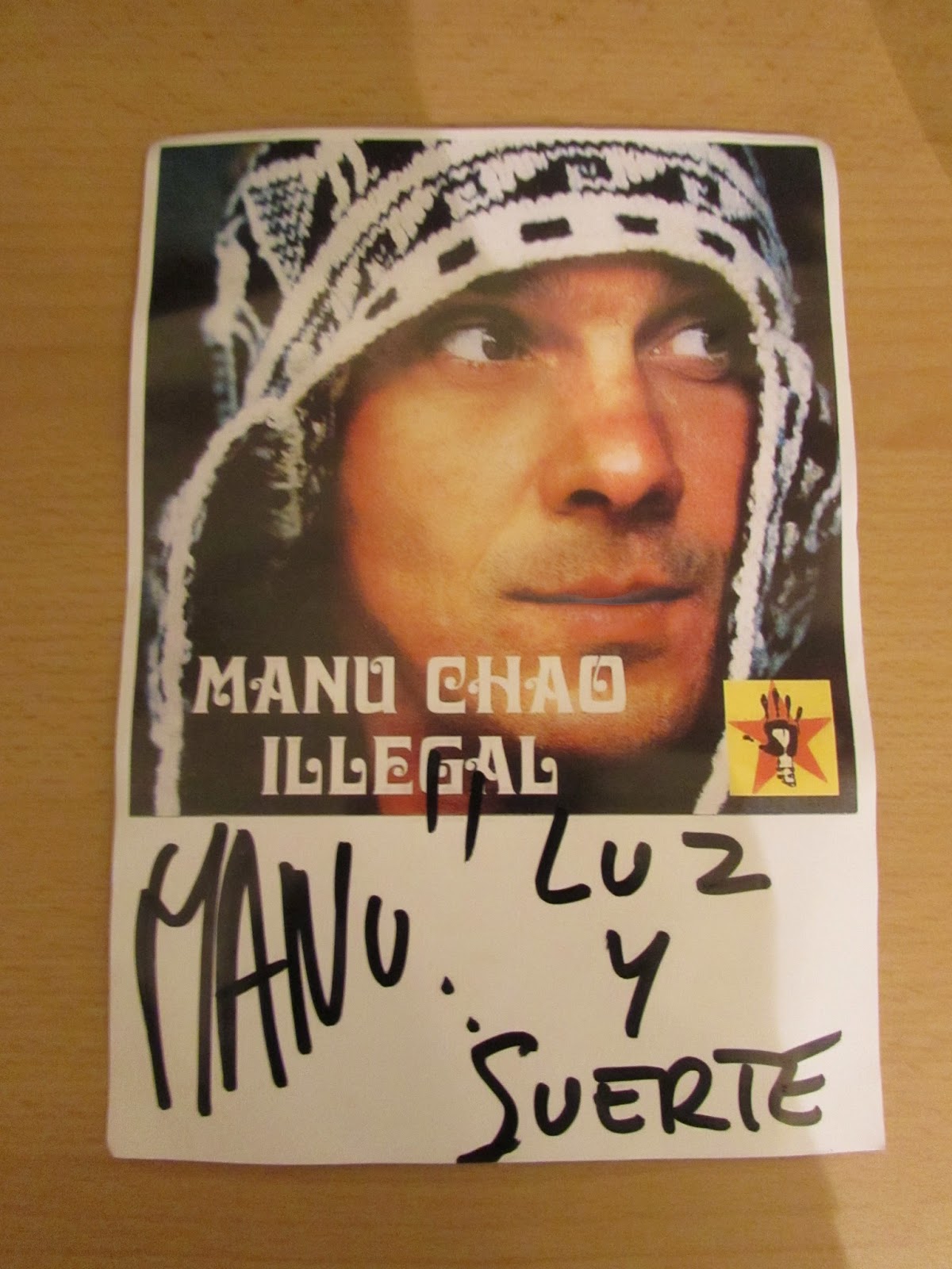 Autograph VIP: Manu Chao, a Spanish/French singer who sings in French