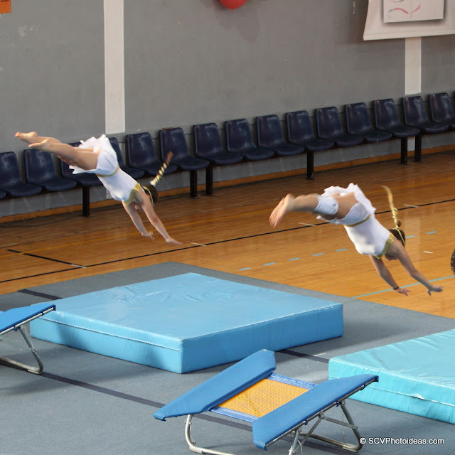 Rhythmic Acrobatic Gymnastics - synchronized jump