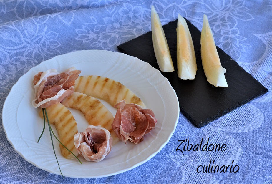 Zibaldone culinario Melone bianco grigliato e prosciutto crudo