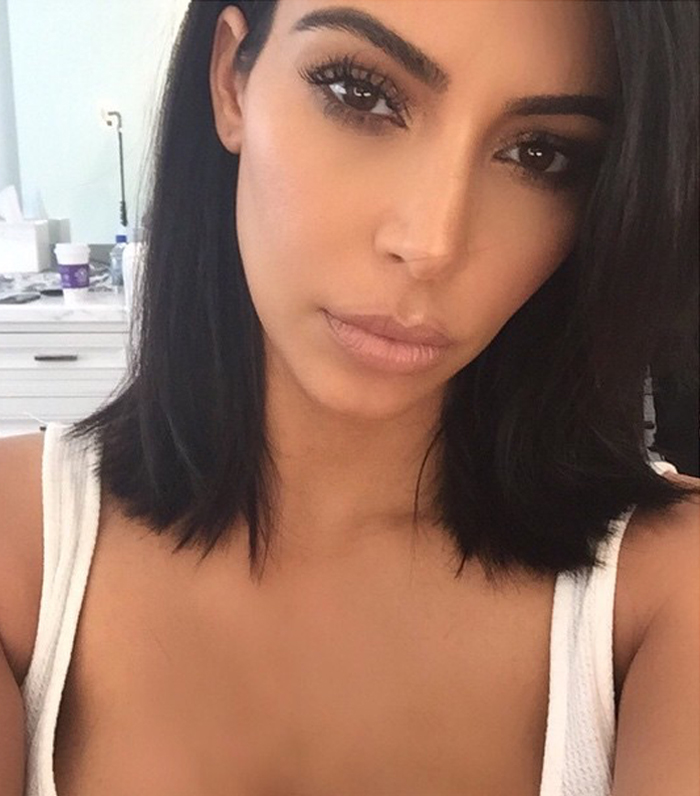 Kim Kardashian debuts a shorter hairdo on Instagram