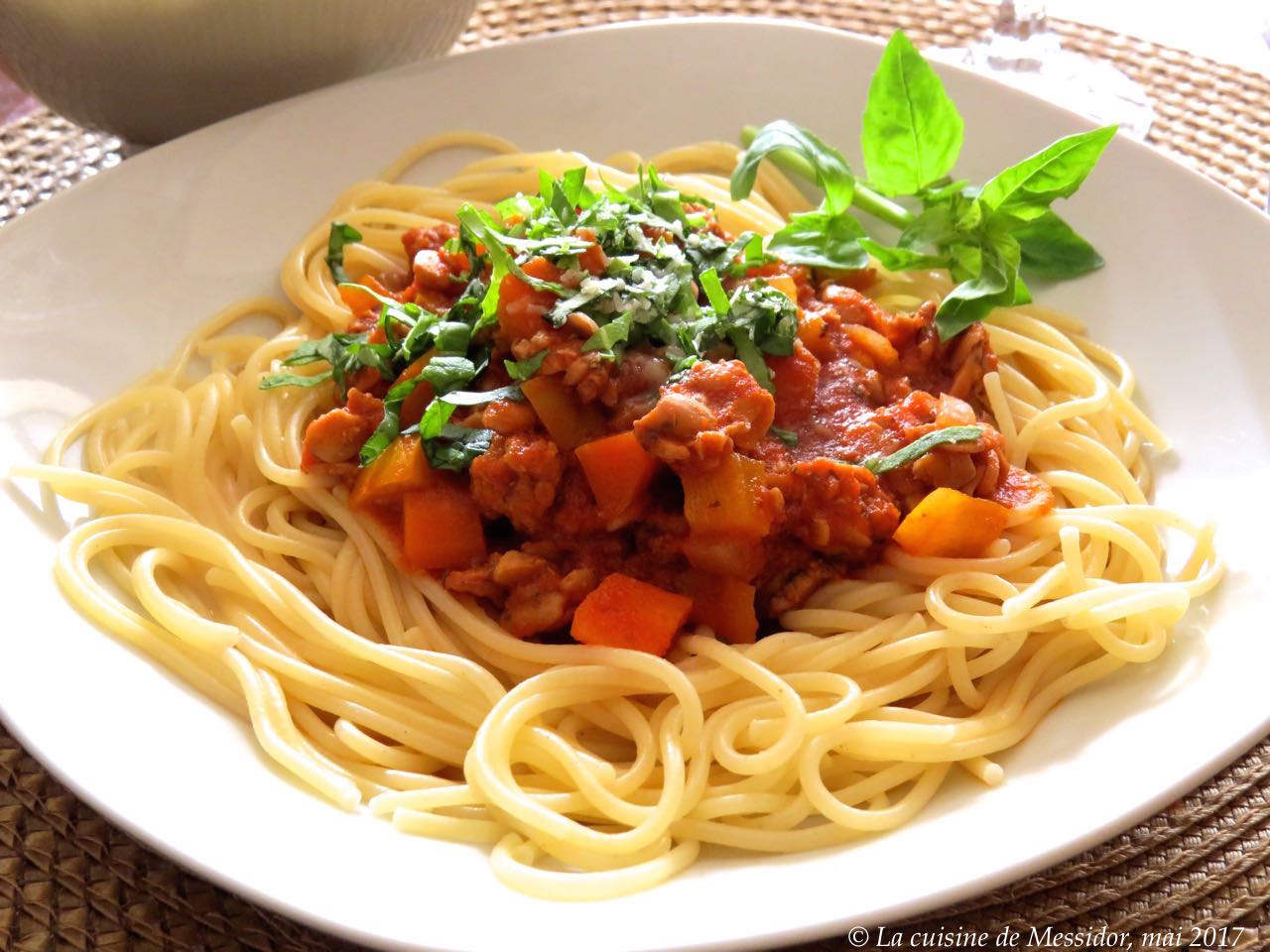 La cuisine de Messidor Sauce à spaghetti au tempeh
