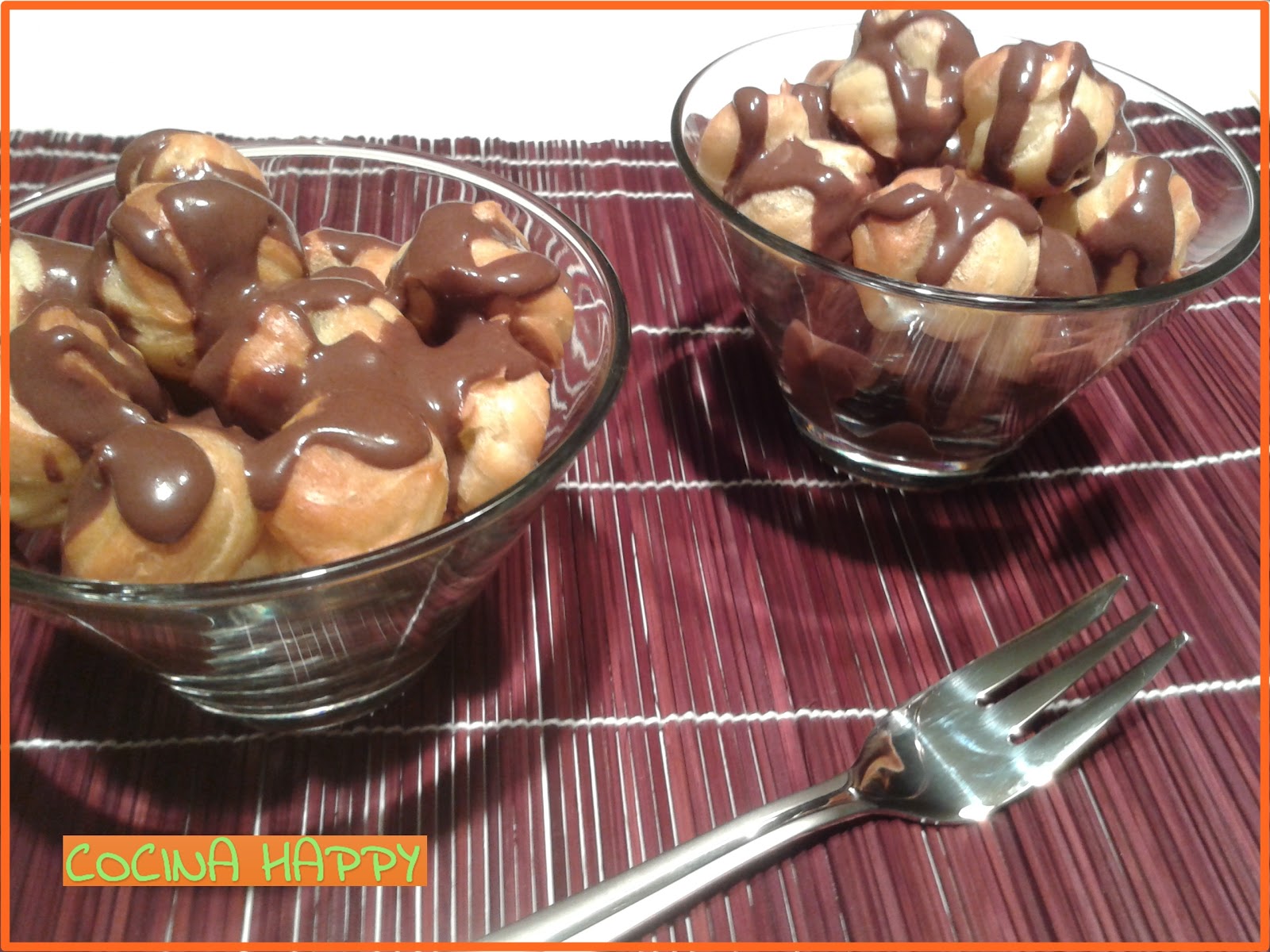 COCINA HAPPY: PROFITEROLES CON CHOCOLATE