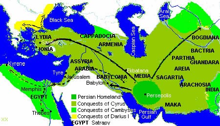persian empire map cyrus empires achaemenid persia tribes iranian conquered greek maps israelite rea cam gulf babylonian early lost were