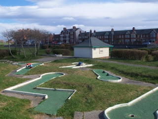 The Crazy Golf course in Fleetwood - not yet open for the season