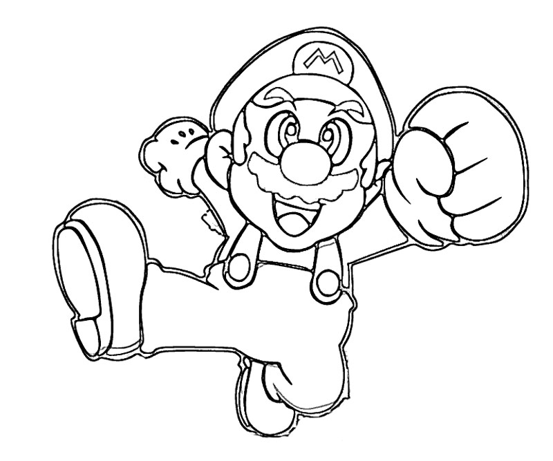 #20 Super Mario Coloring Page