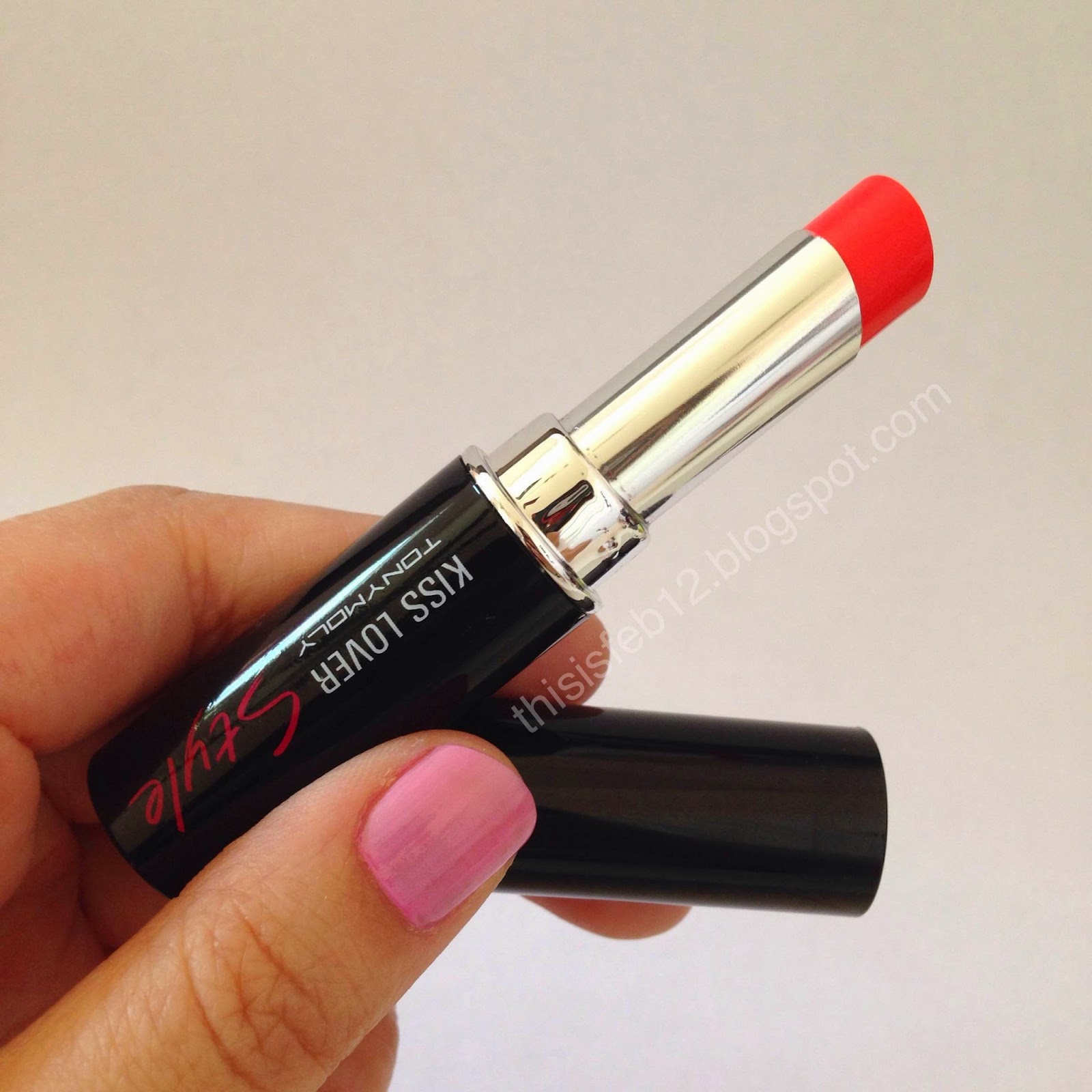 THISISFEB12 Review TONYMOLY Kiss Lover Style Lipstick in Red Bikini