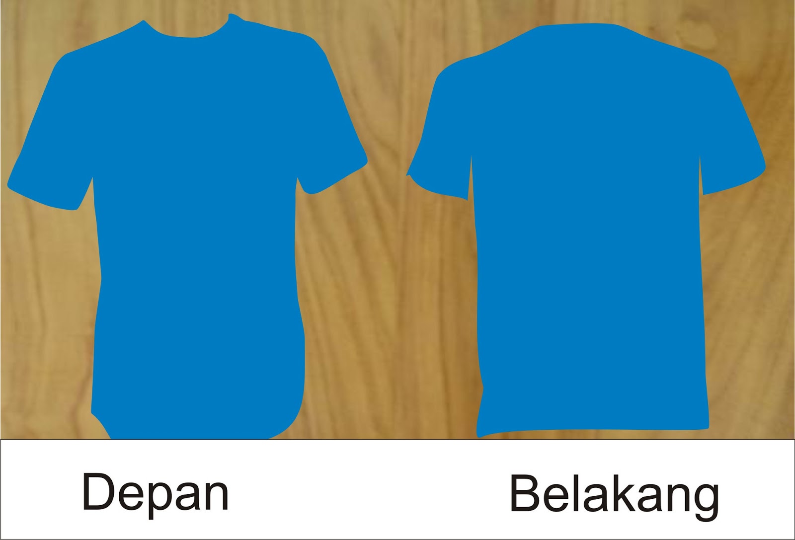  Kaos Polos Depan Belakang Untuk Desain Biru Muda