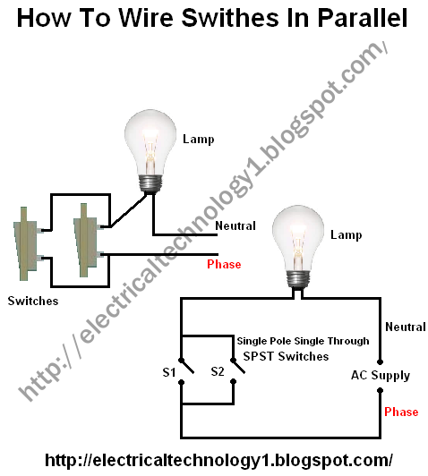 Electrical Technology How To Wire Switches In Parallel
