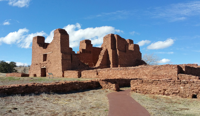 Ruins of Abo Salinas Pueblo Mission in Mountainair, New Mexico