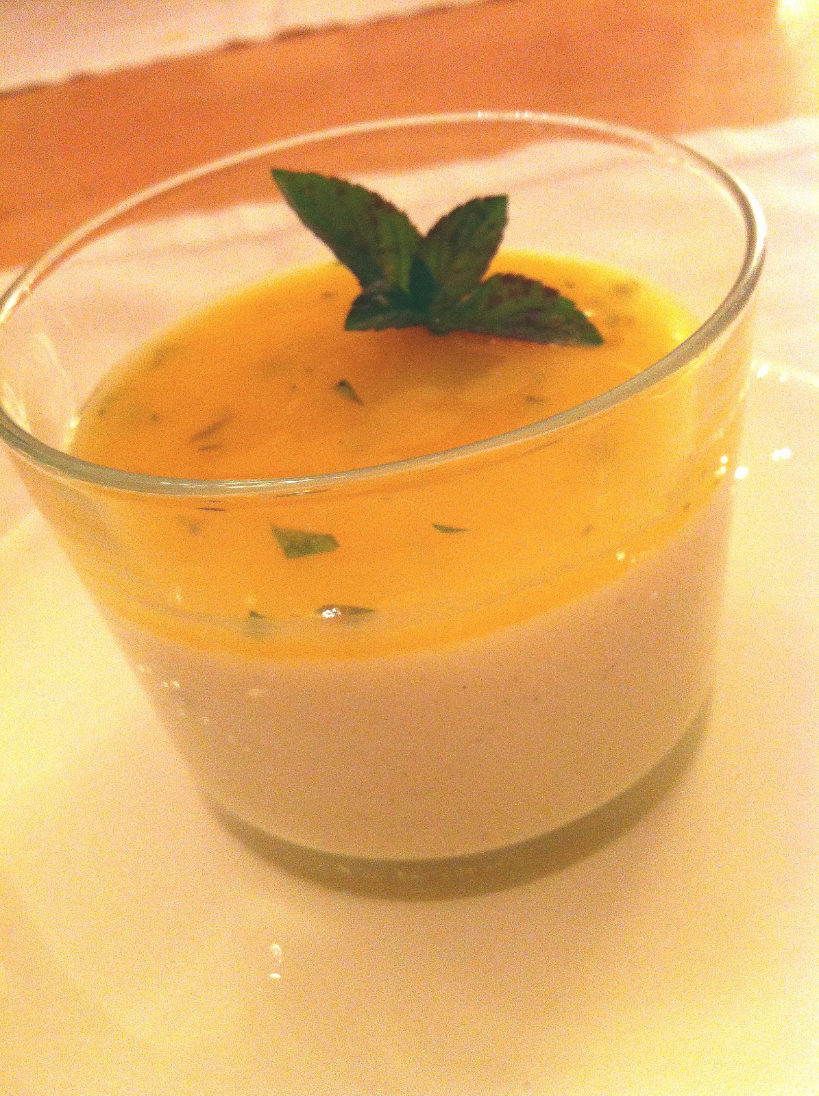 CUISINER BIEN : Joghurt Panna Cotta mit Orangensauce