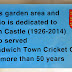 Sandwich Town Cricket Club | Memorial Plaque Sign