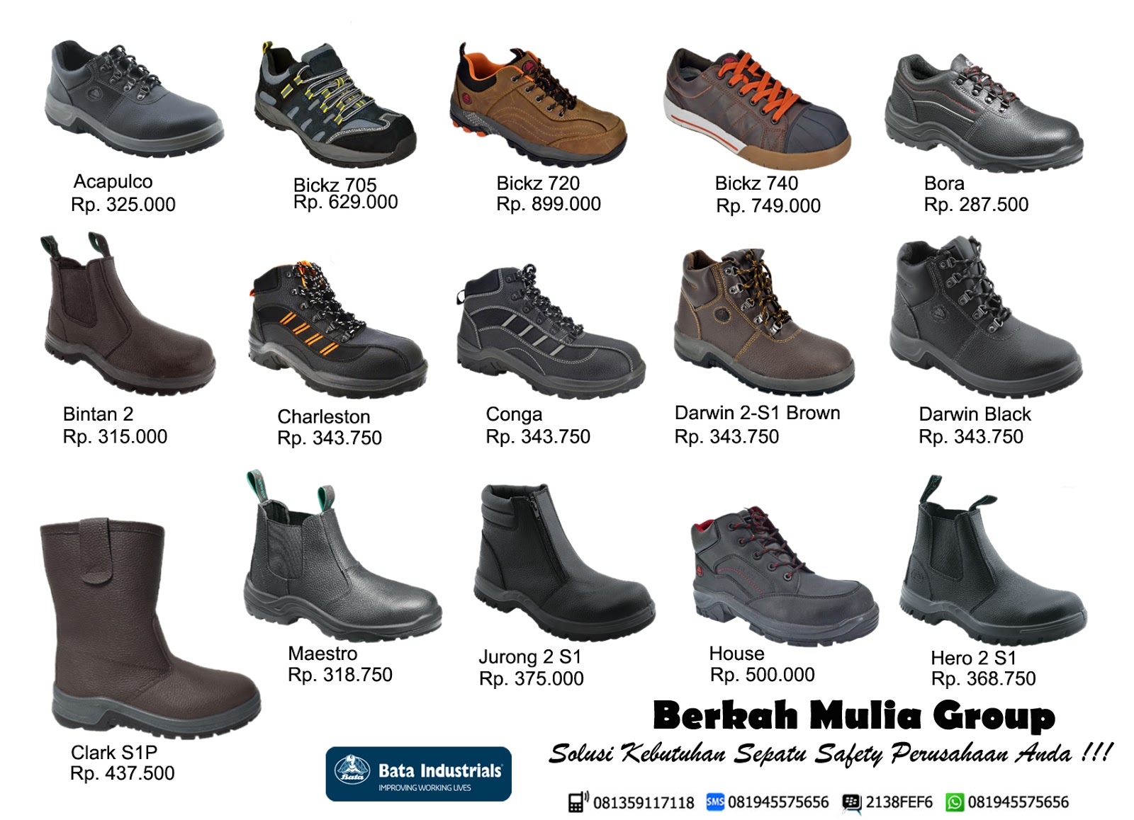 Sepatu Safety ACAPULCO BATA Industrial Safety Shoes Pabrik ORIGINAL