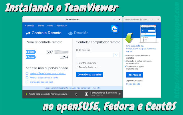 TeamViewer no openSUSE. Fedora e CentOS