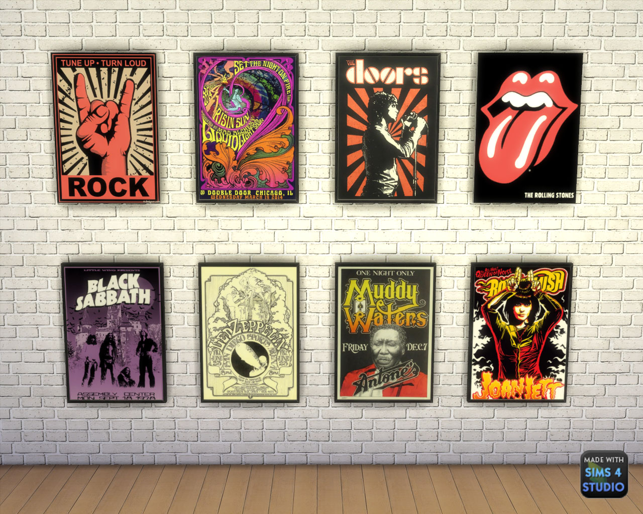 My Sims 4 Blog Rock Posters And Cyberpunk Love Seat By