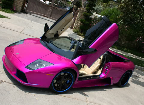 Oto Motif Foto Mobil Sport Lamborghini Warna Pink Gambar
