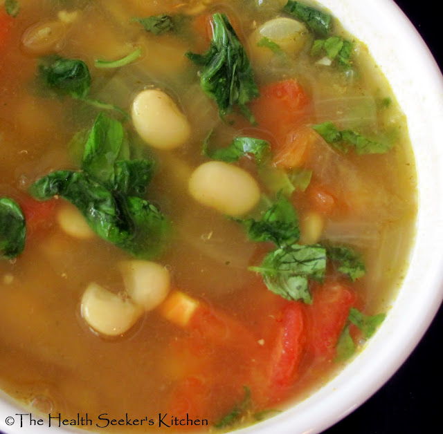 The Health Seekers Kitchen Spicy Lima Bean Soup & Zesty Sprout Salad