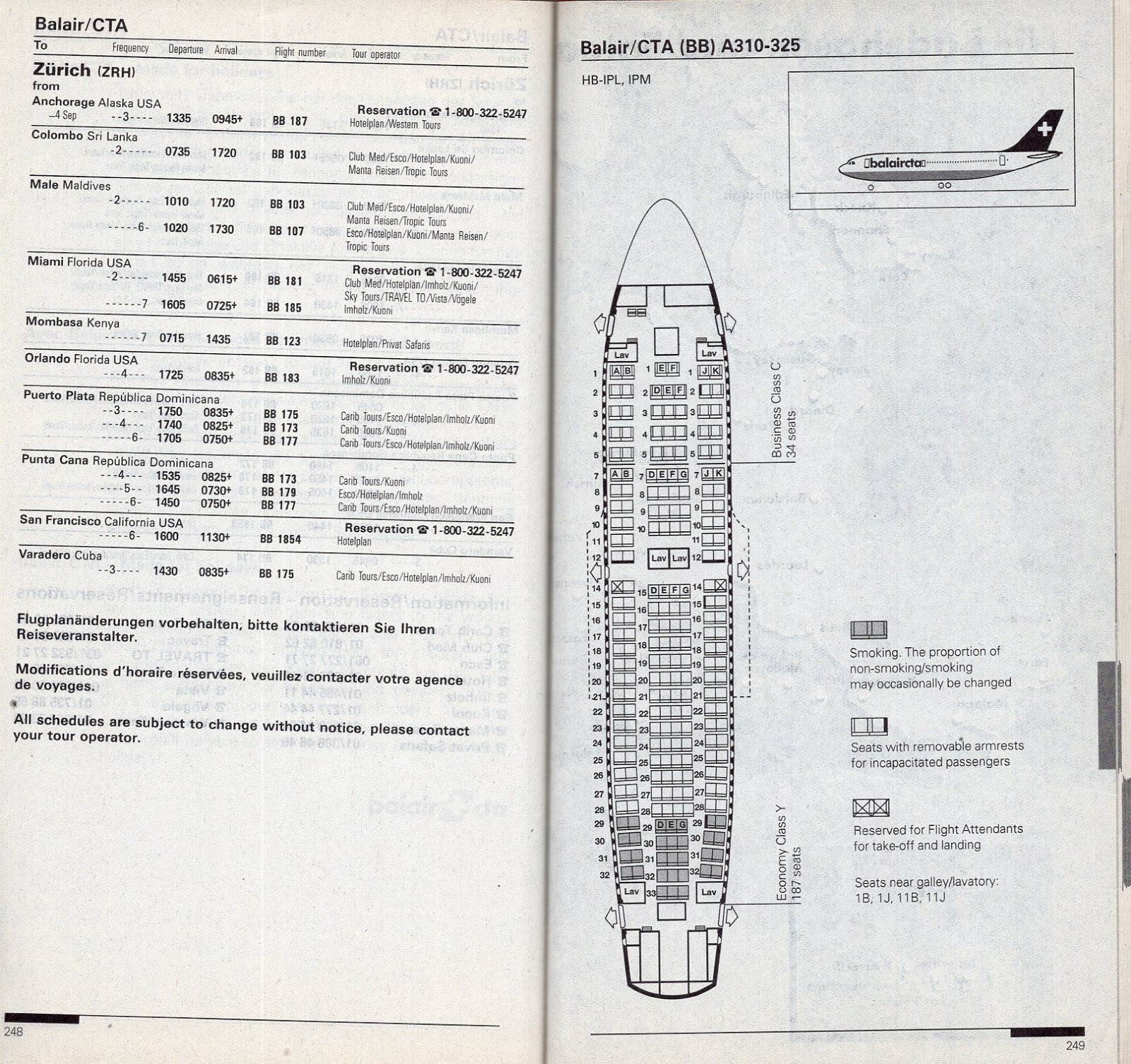 Airline memorabilia: Swissair (1996)