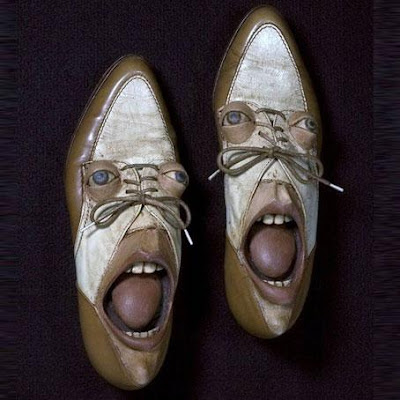 Arte inusual con zapatos