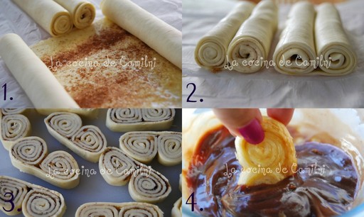 Mini palmeritas con/sin chocolate a la canela (La cocina de Camilni) Mini palmeritas con/sin chocolate a la canela (La cocina de Camilni)