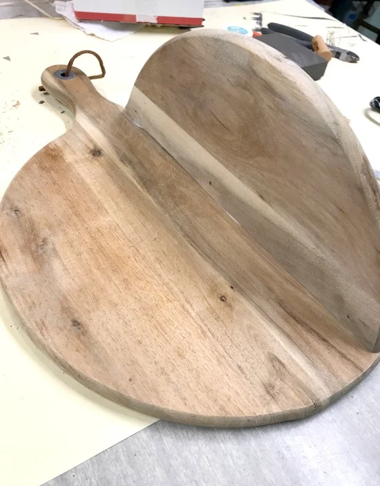 folded round cutting board