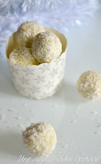 Truffes au chocolat blanc et citron vert