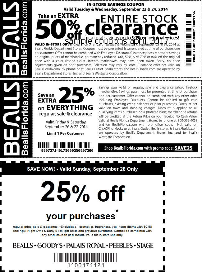 Free Promo Codes and Coupons 2023 Bealls Coupons