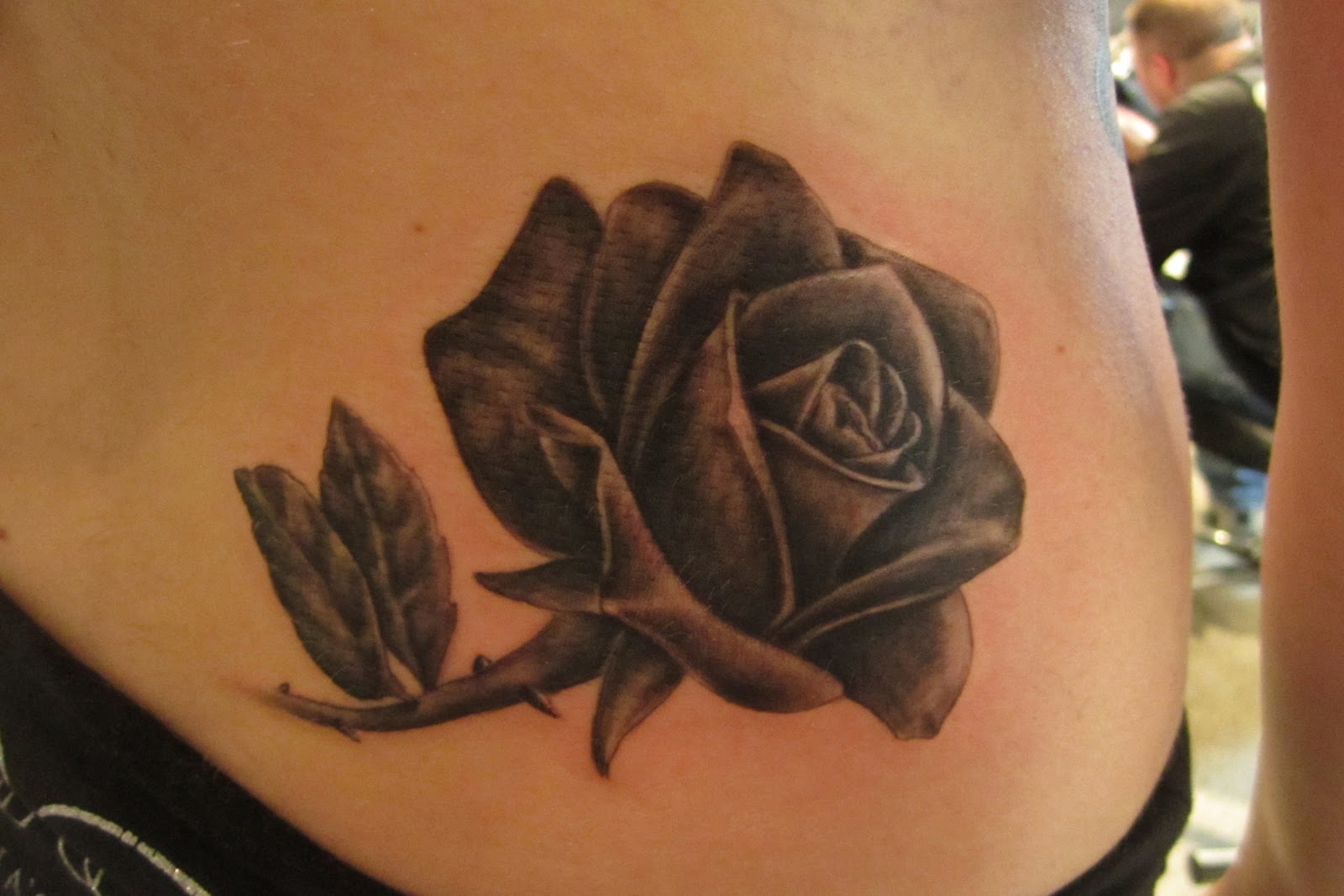 Black and Grey Rose Tattoo Designs for Men - wide 1
