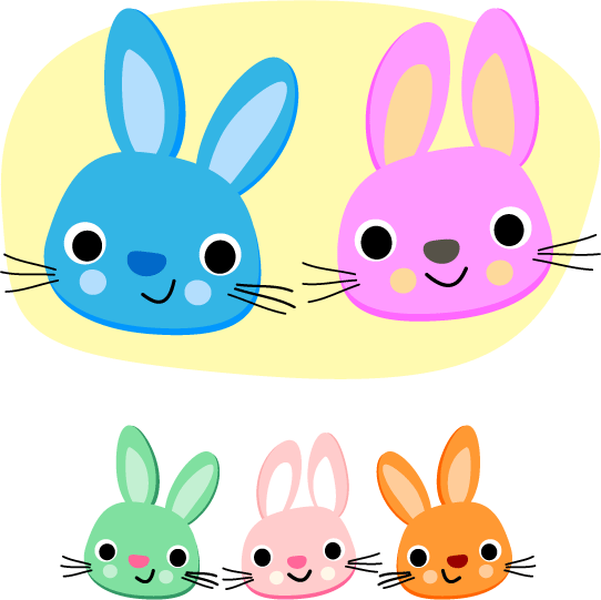 Conejitos infantiles - Vector