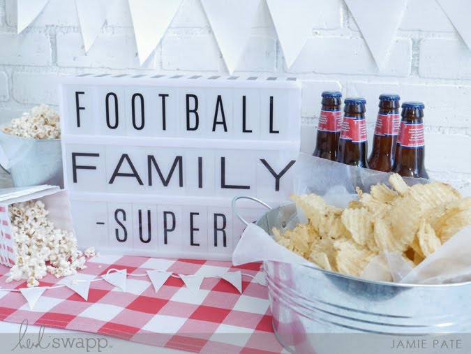 Football + Family + Super! Heidi Swapp Lightbox  |  @jamiepate for @heidiswapp