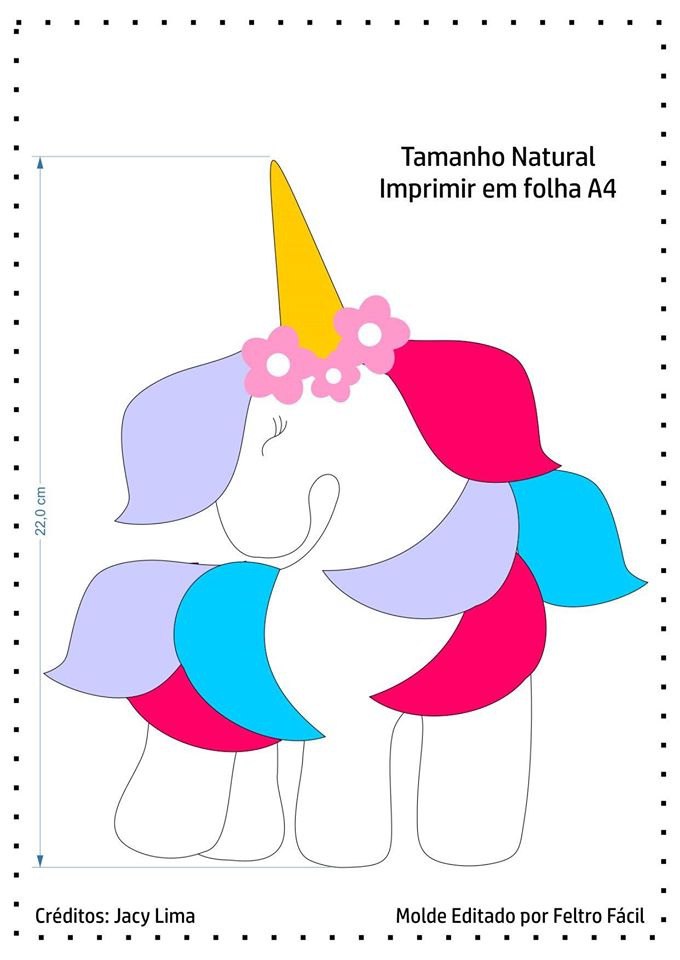 Eu Amo Artesanato Unicórnio com molde Aparador Atras Do Sofa ~ Eu Amo Artesanato Unicórnio com molde