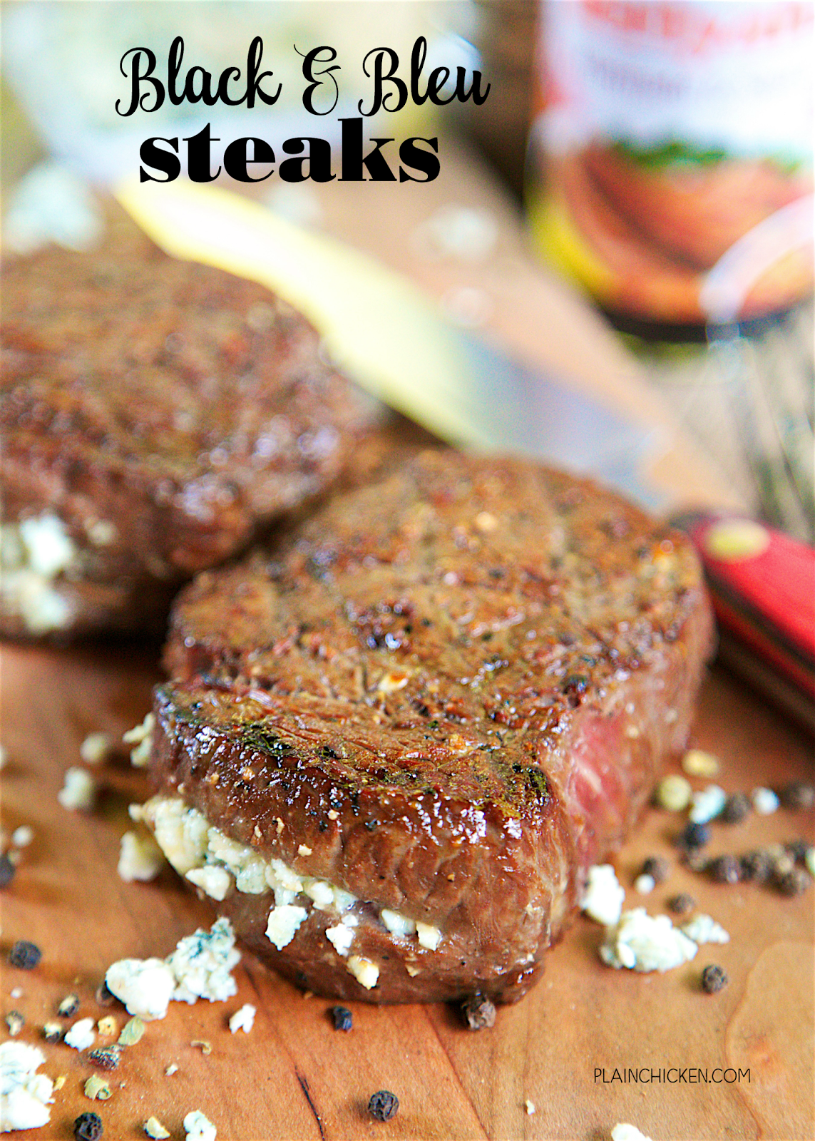 Black and Bleu Steaks Plain Chicken