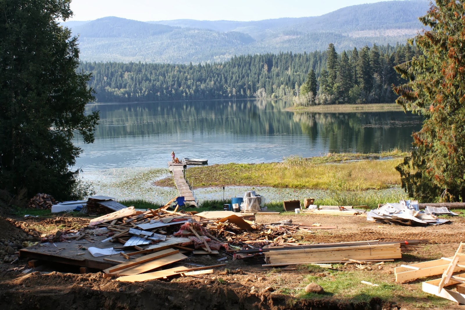The Lake House, Clearwater, BC Up she goes!!!
