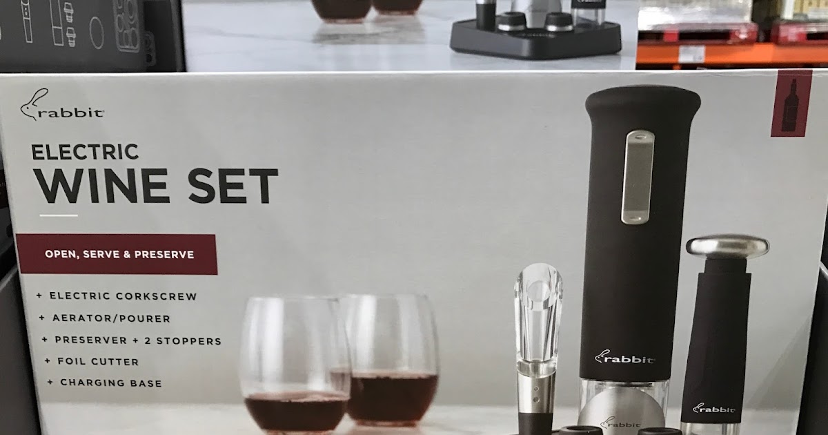 Rabbit Rechargeable Wine Opener Set Costco Weekender