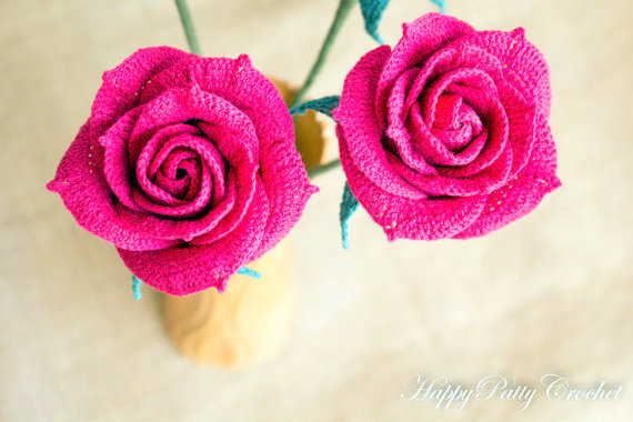 Amigurumi rose crochet pattern