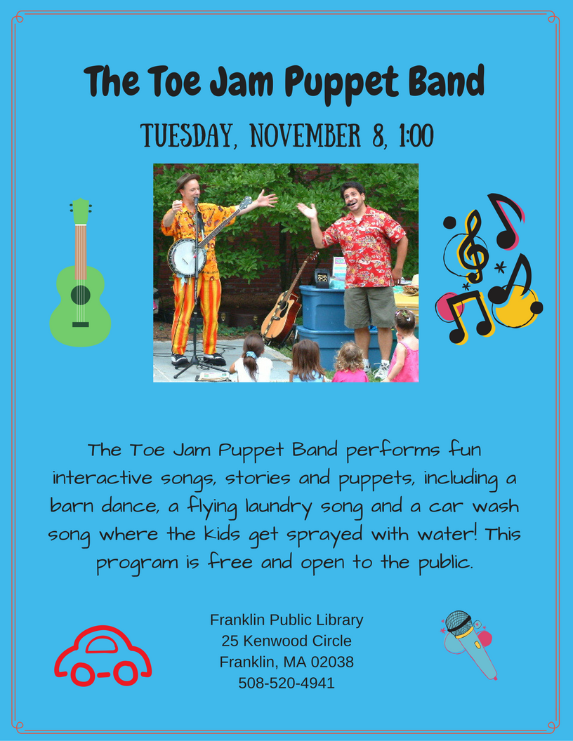 Franklin Matters Toe Jam Puppet Band November 8