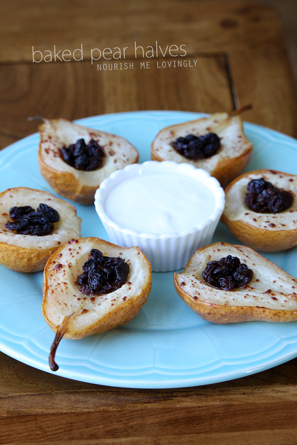 Nourish me lovingly Baked pear halves (AIP, V+)