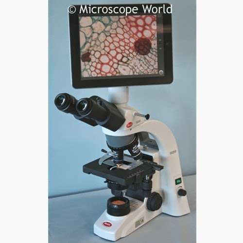 Motic BA210 lab microscope with LCD