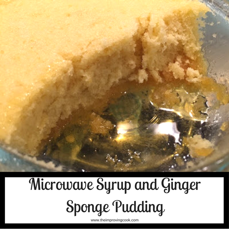 Microwave Syrup and Ginger Sponge Pudding