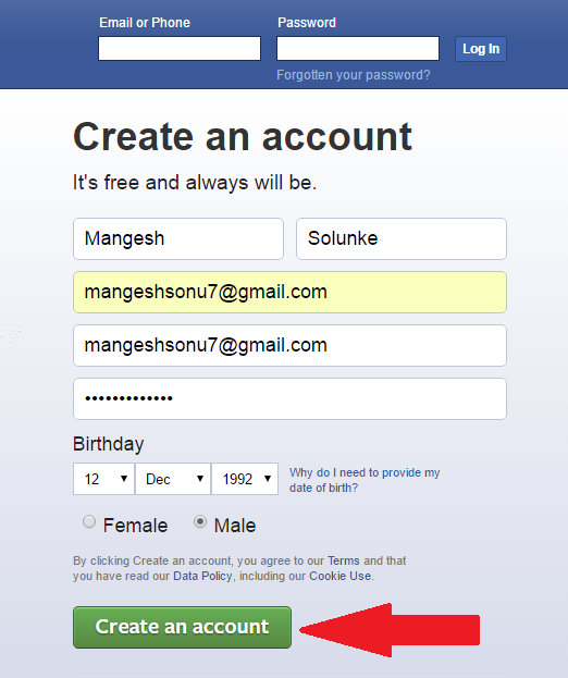 Create account fb to steps How To
