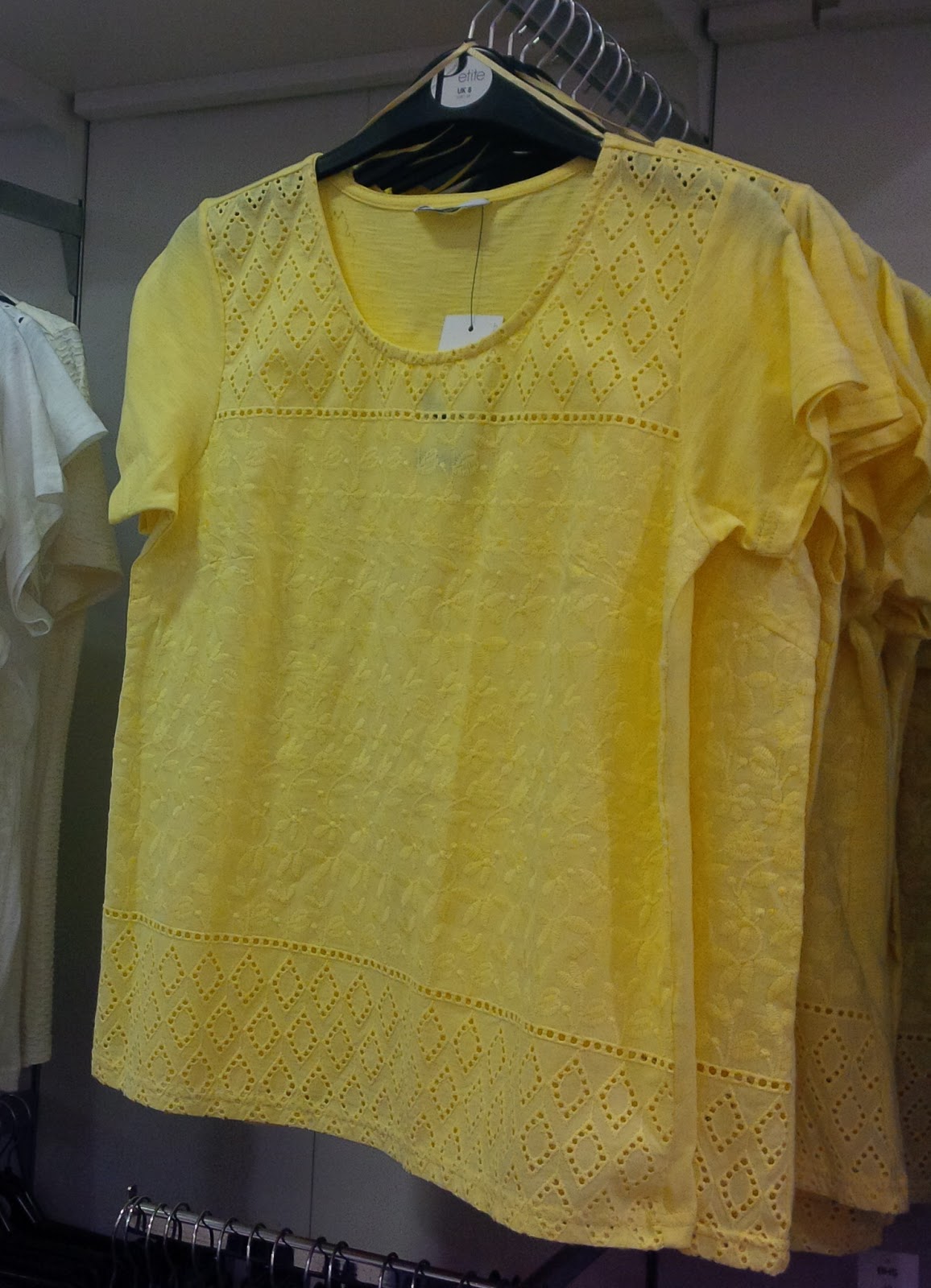Yellow Embroidery Anglaise T-shirt