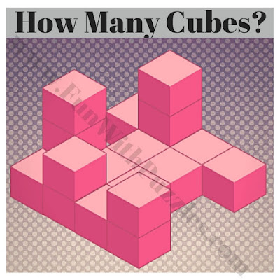 Image puzzle to count cubes in figure Image puzzle to count cubes in figure