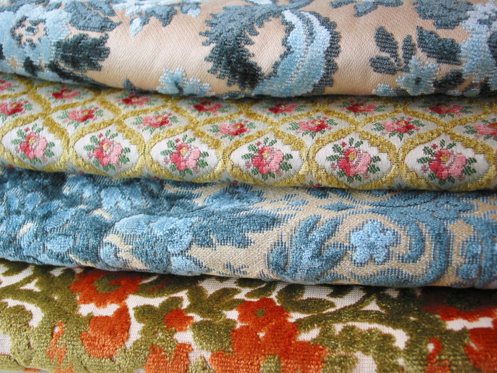 Niesz Vintage Home...and fabric: Vintage Cut Velvet Fabric Collection