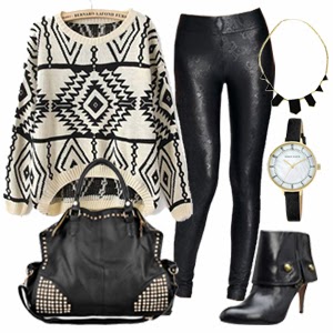 Cute outfits with Lace-Printed Leggings and Melo Bootie ~ New Women's ...