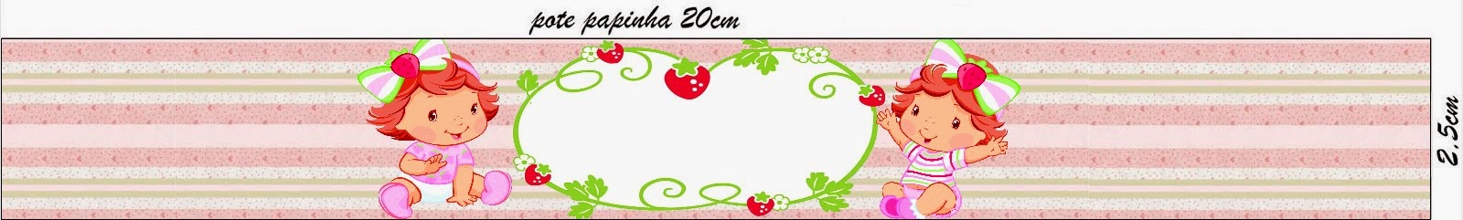 Strawberry Shortcake Baby Party Free Printable Candy Bar Party Labels.