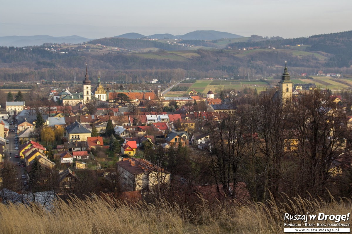 Stary Sącz widok na miasto i Klasztor Klarysek Góra Miejska