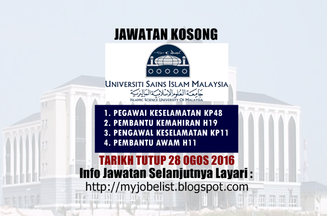 Kosong usim 2022 jawatan Senarai Jawatan